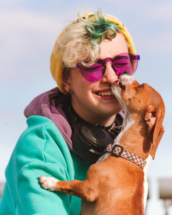 headshot and dog shot on digital