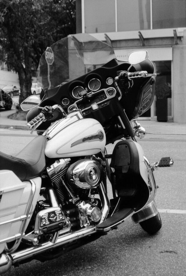 motorcycle shot on hp5+